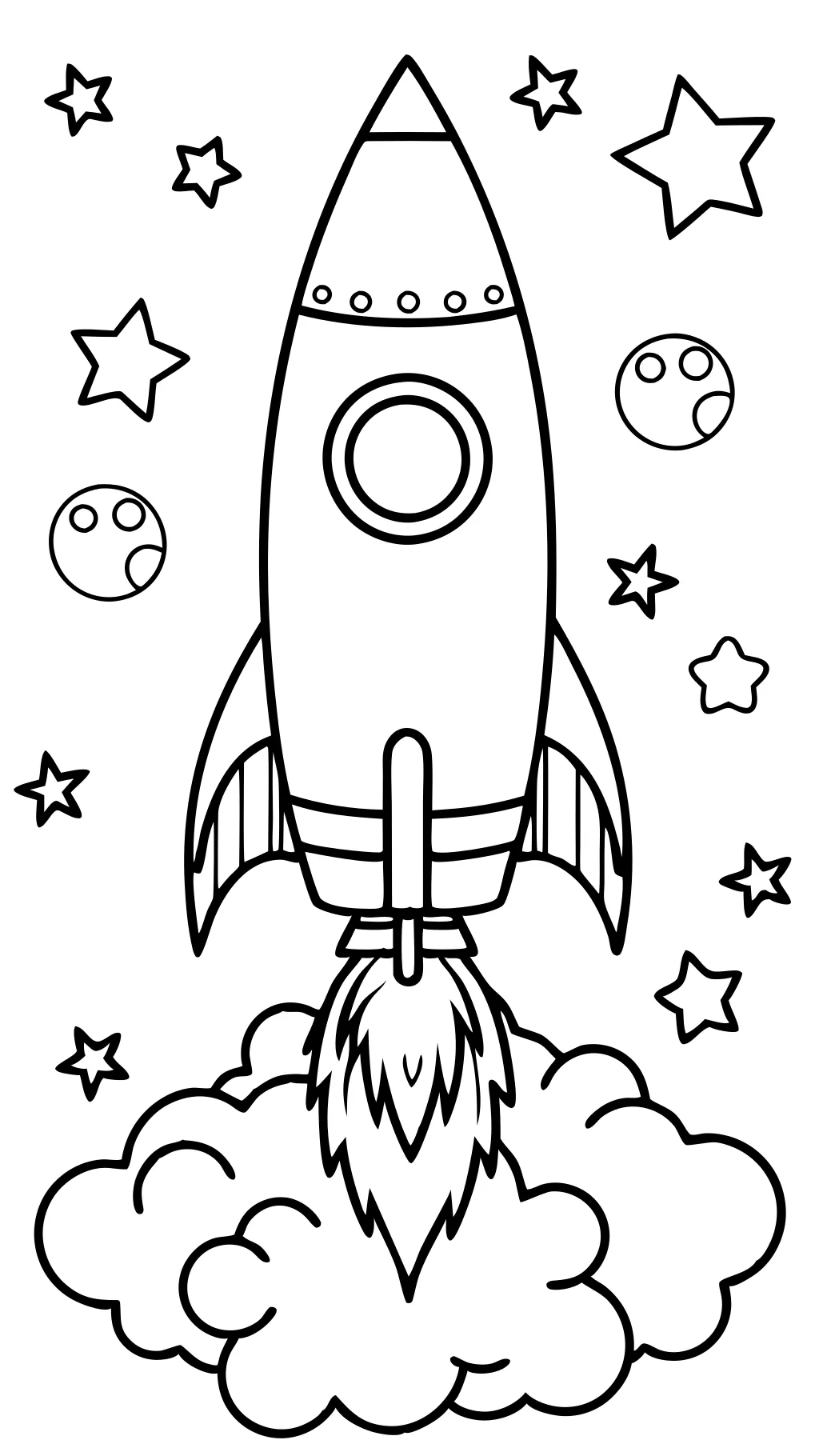 rocket ship coloring page